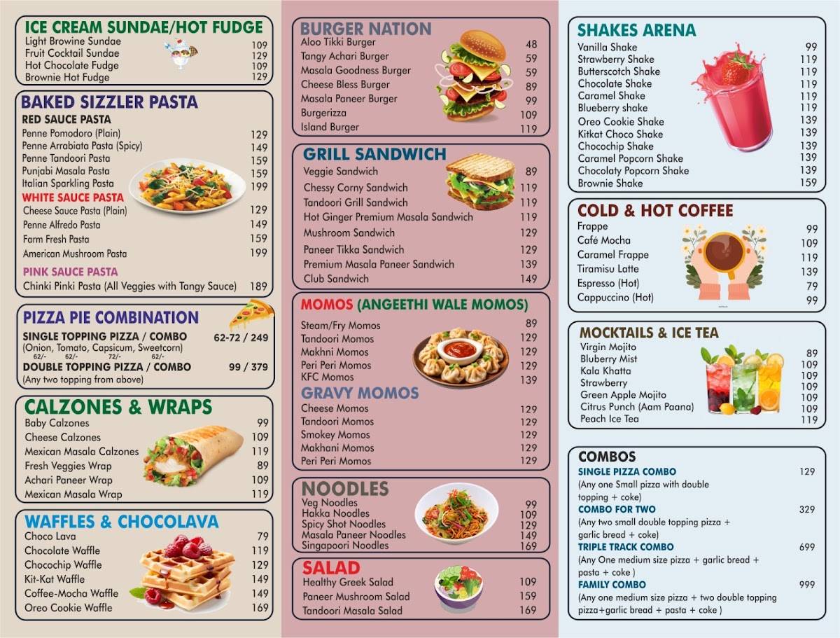 The Pizz olives menu
