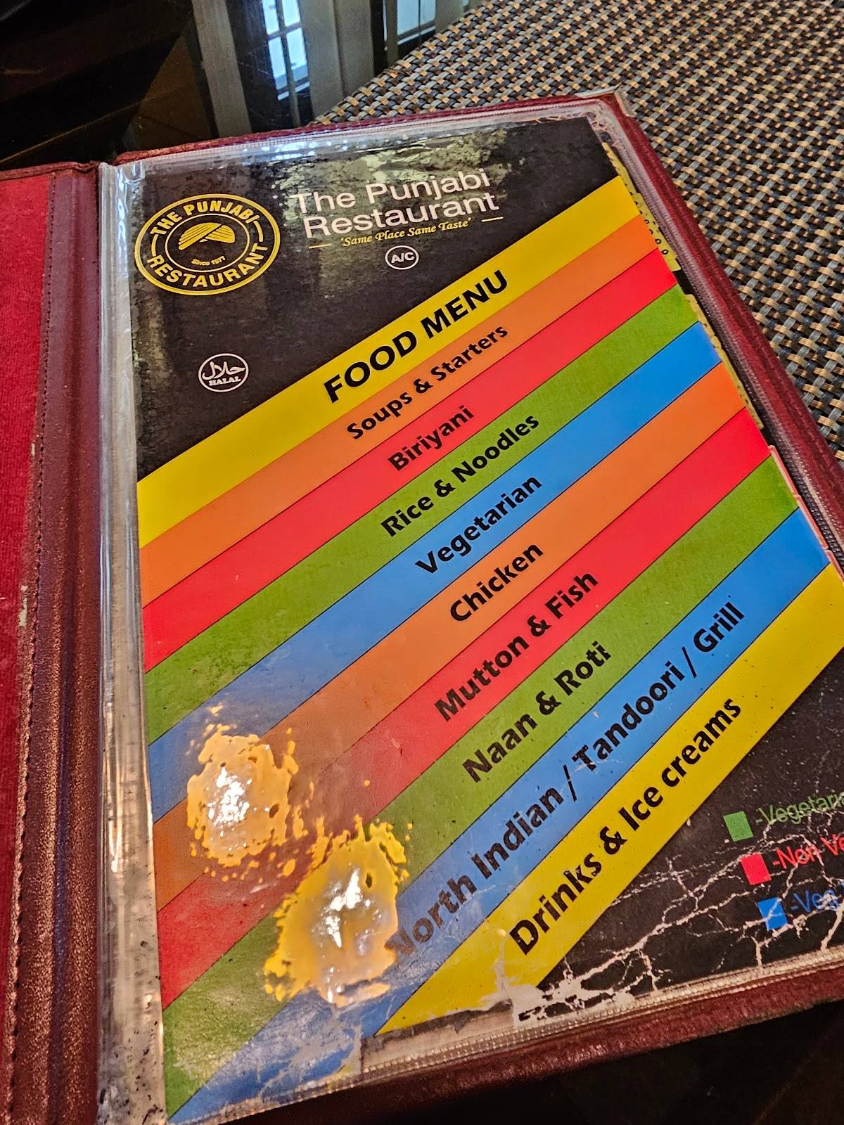 The Punjabi Restaurant menu