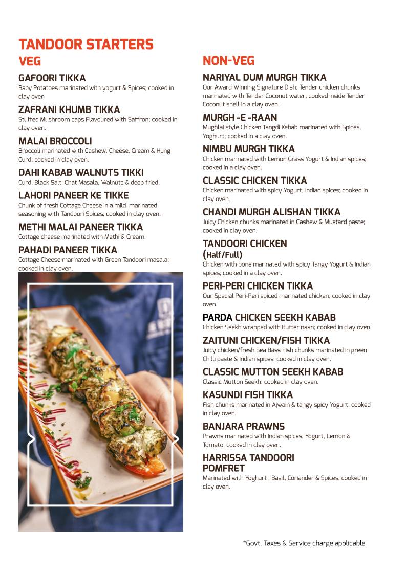 The Reservoire Koramangala menu