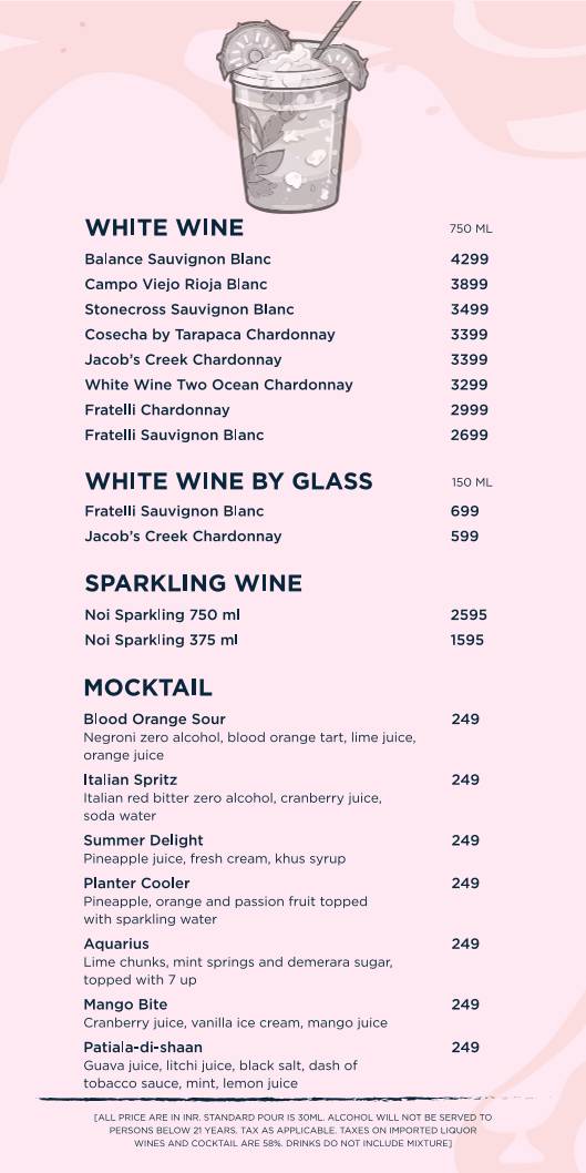 The Square - Multicuisine Restaurant in Chennai menu