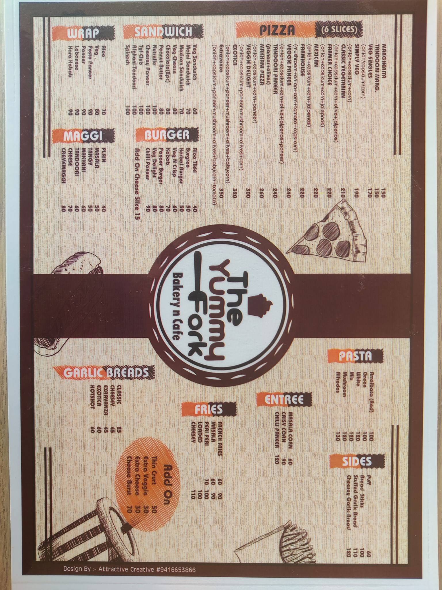 The Yummy Fork (bakery n cafe) menu