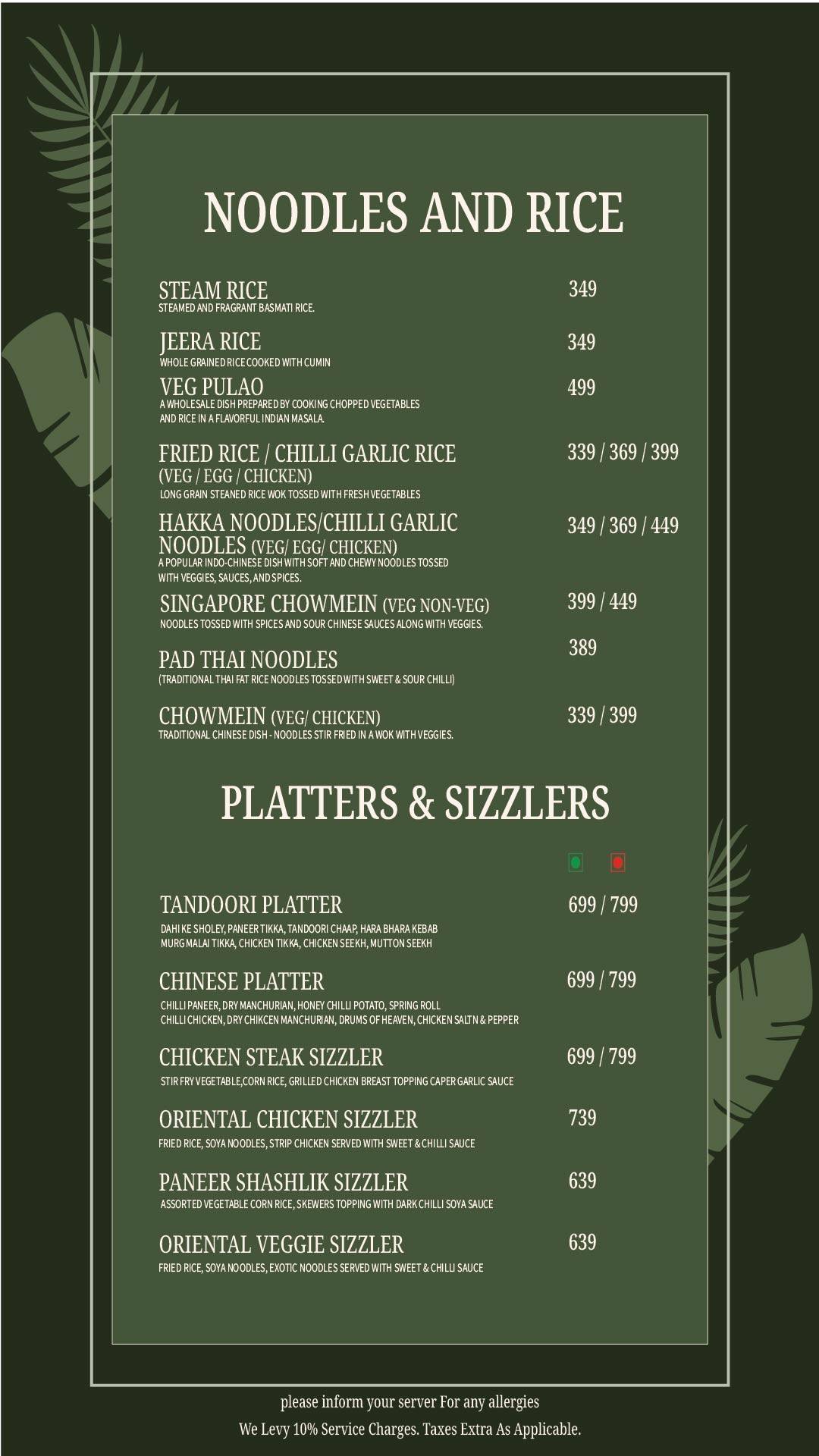 The laalten menu