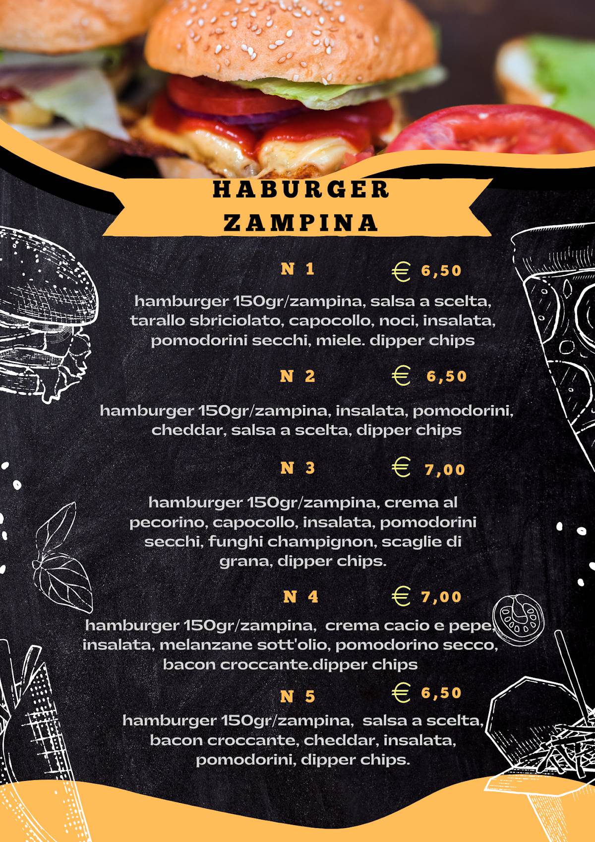 Menu di Tiare caffe 