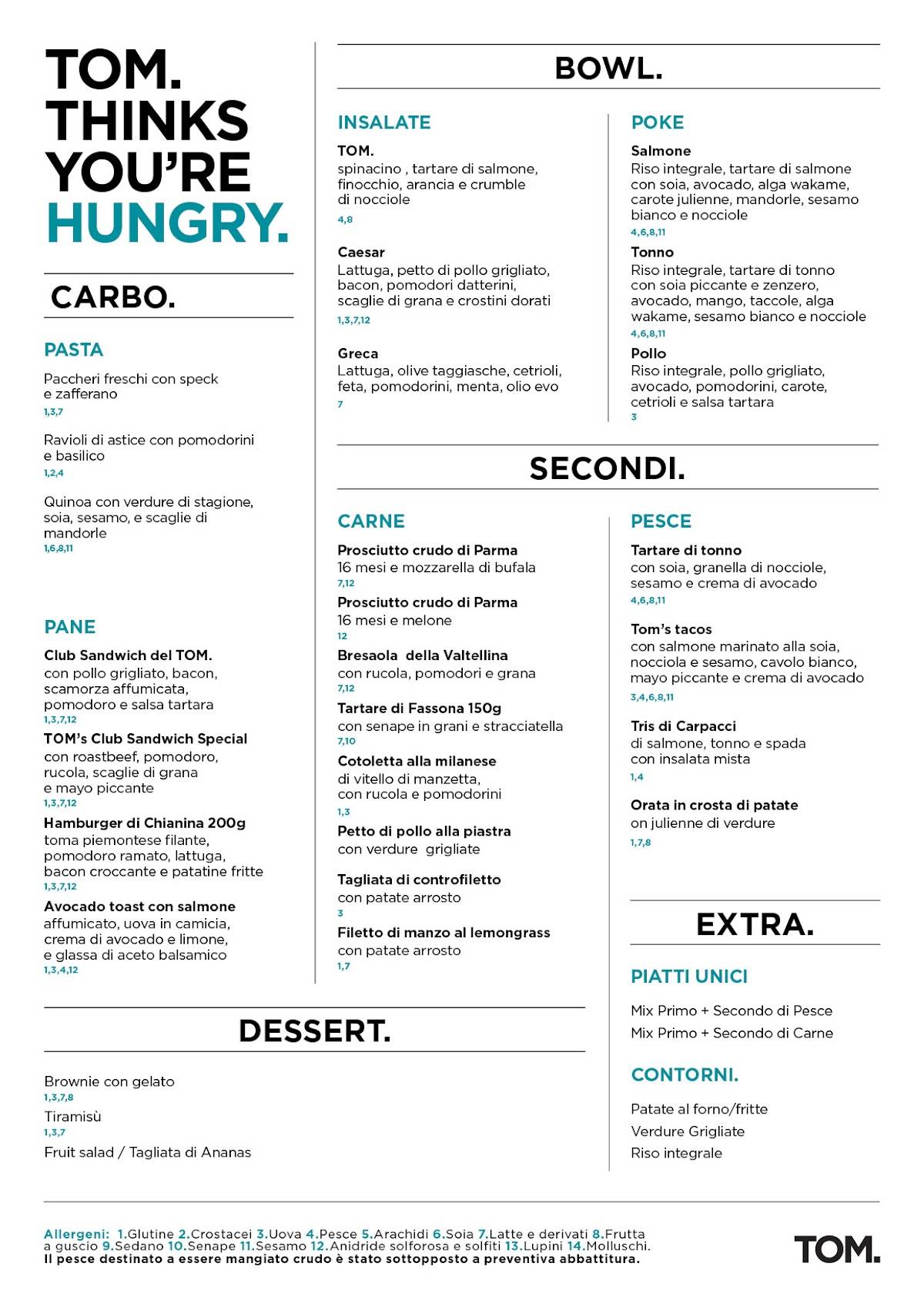 Menu di Tom. - The Ordinary Market 