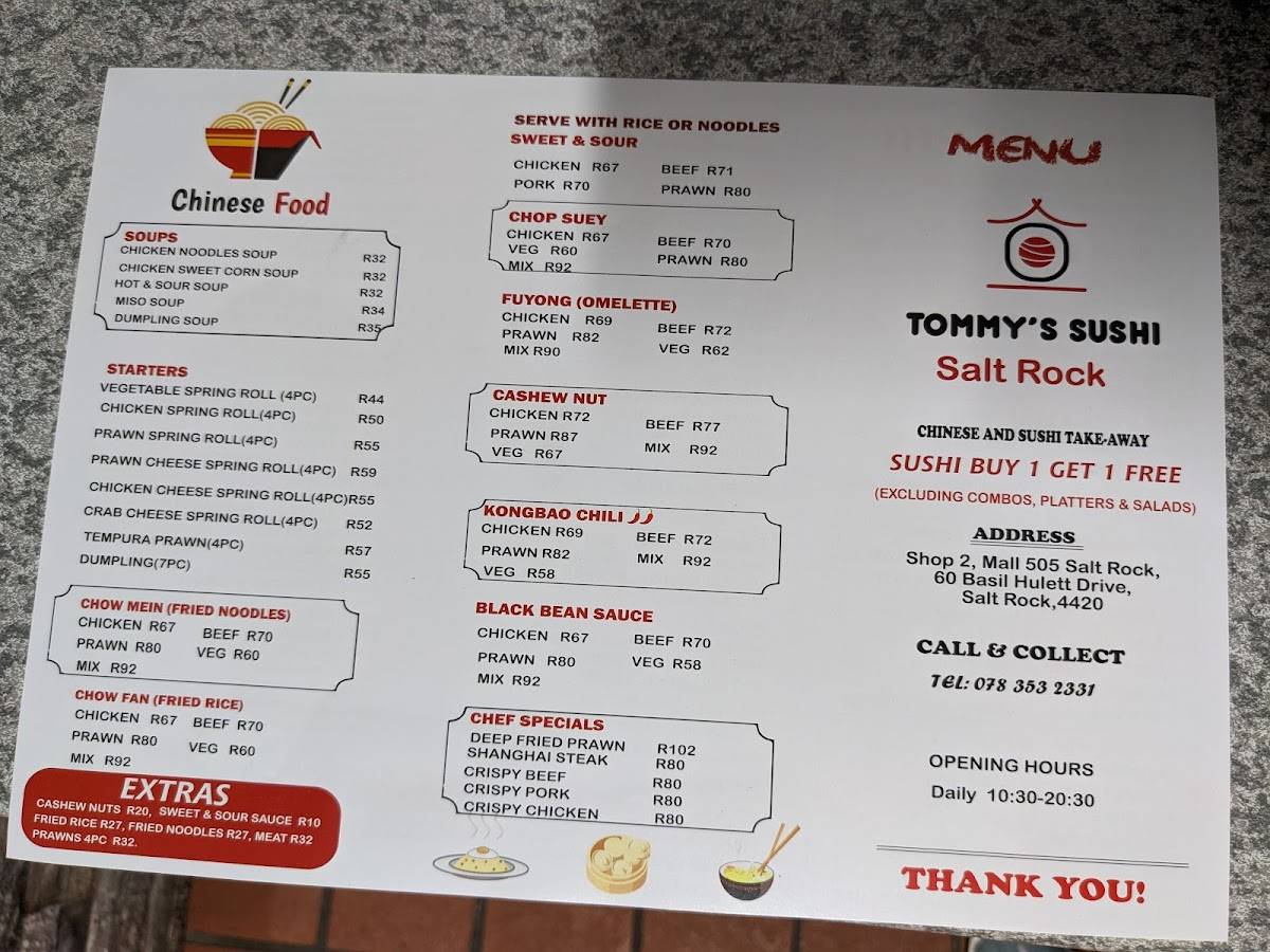 Menu At Tommy s Sushi Restaurant Dolphin Coast menu-at-tommy-s-sushi-restaurant-dolphin-coast