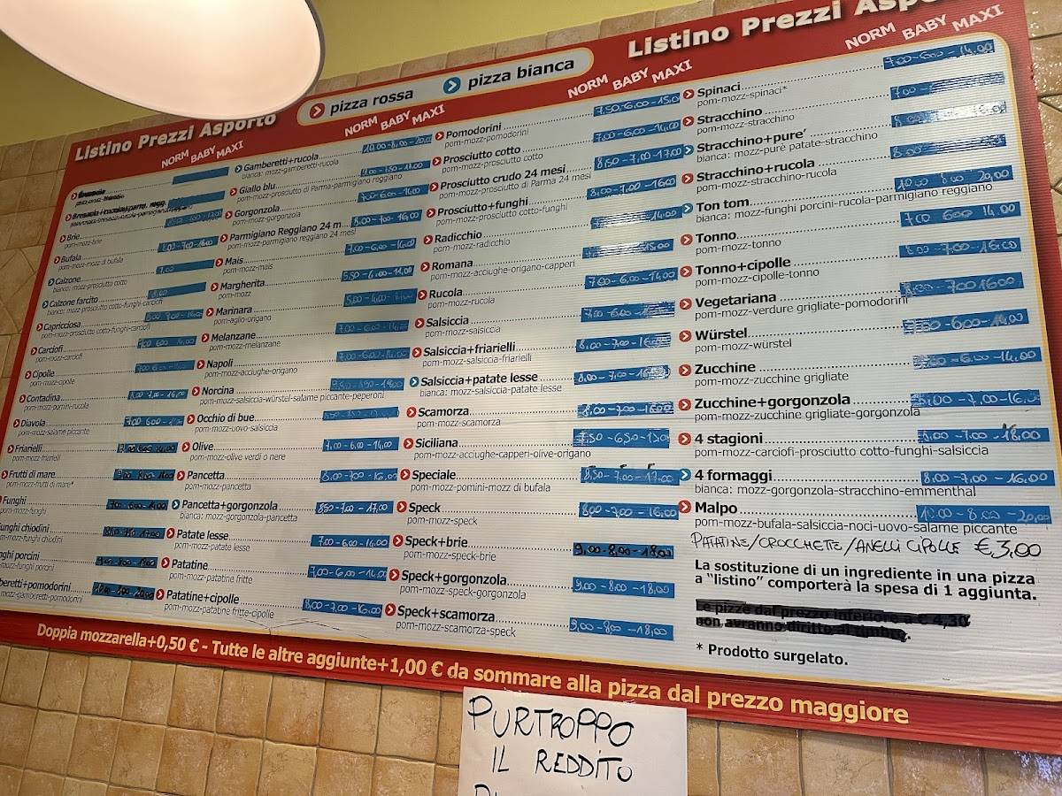 Menu di Ton Tom Pizza 