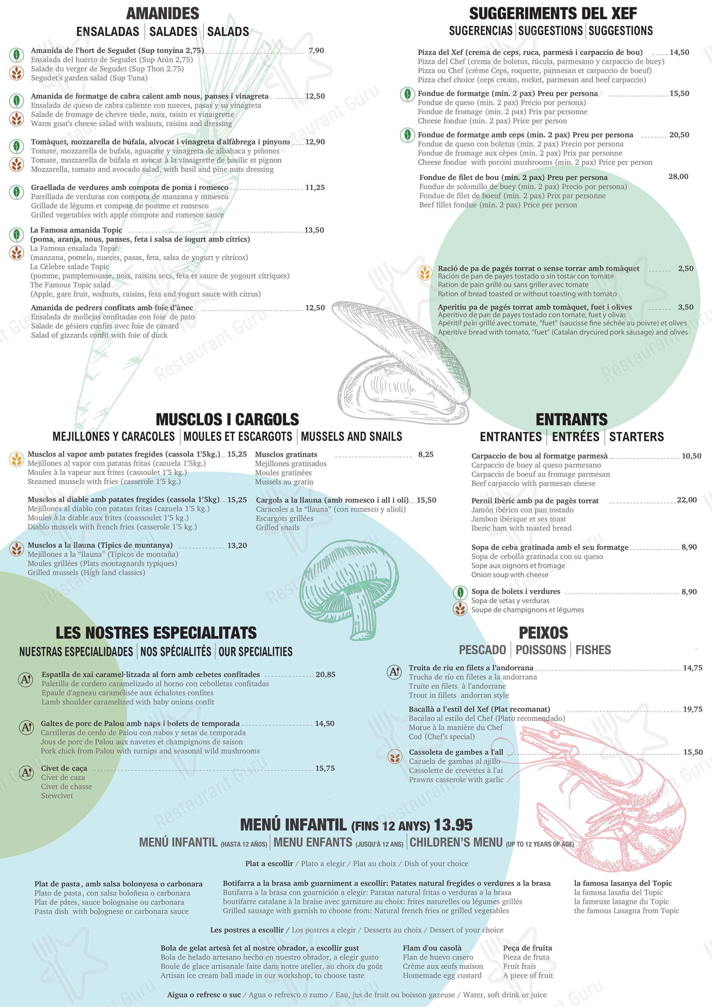 topic restaurant ordino menu