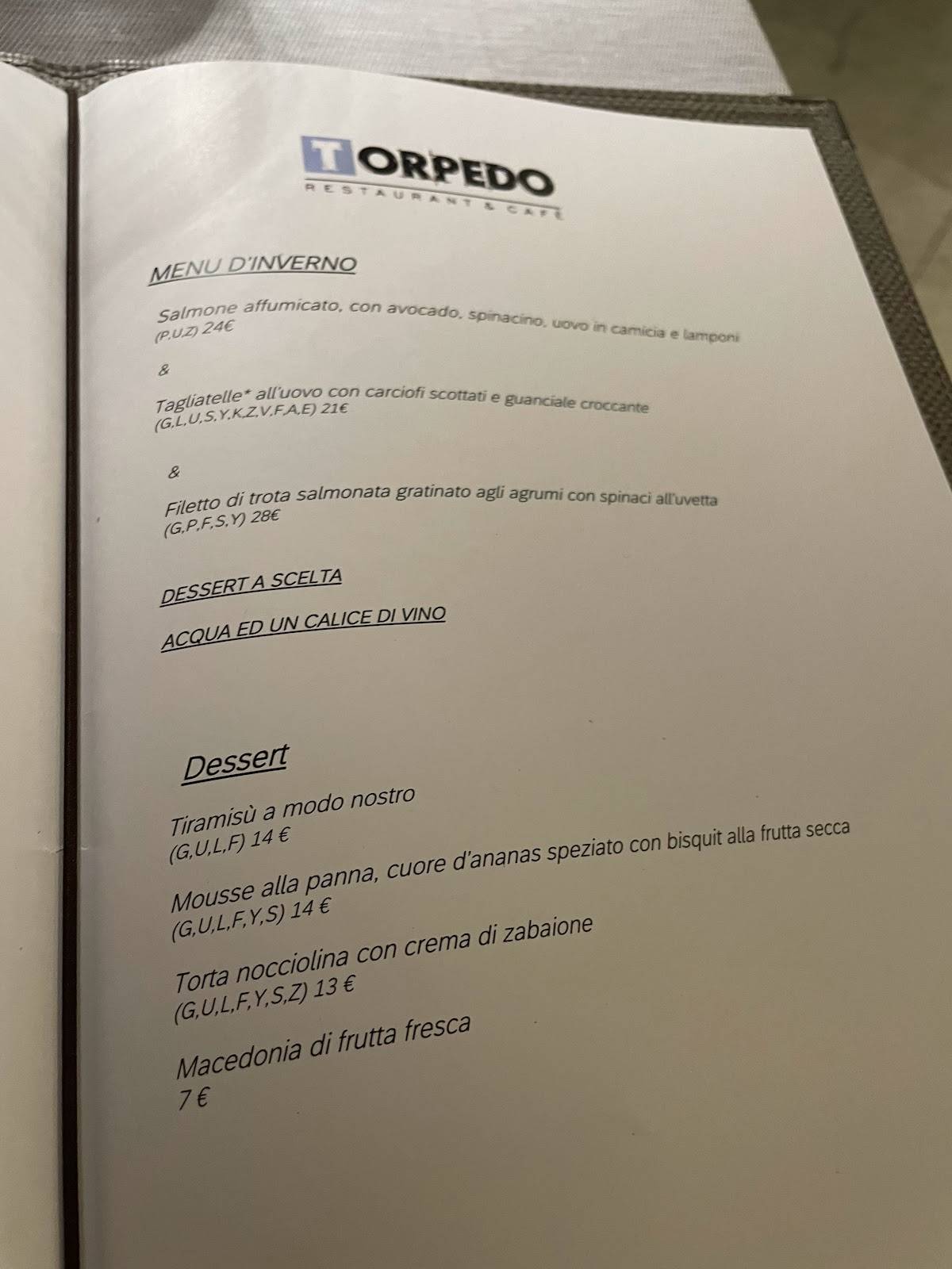 Menu di Torpedo 