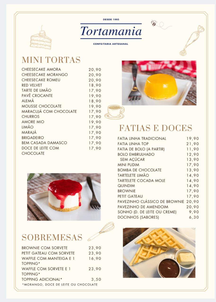 Tortamania Valqueire: Confeitaria, Bolos, Doces, Delivery em Rio de Janeiro RJ cardápio