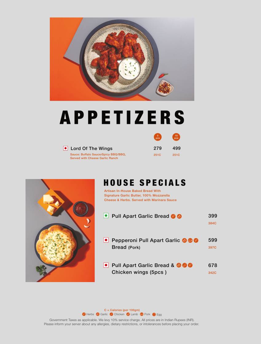 Tossin Pizza Green Park Best Pizza Places in Delhi menu