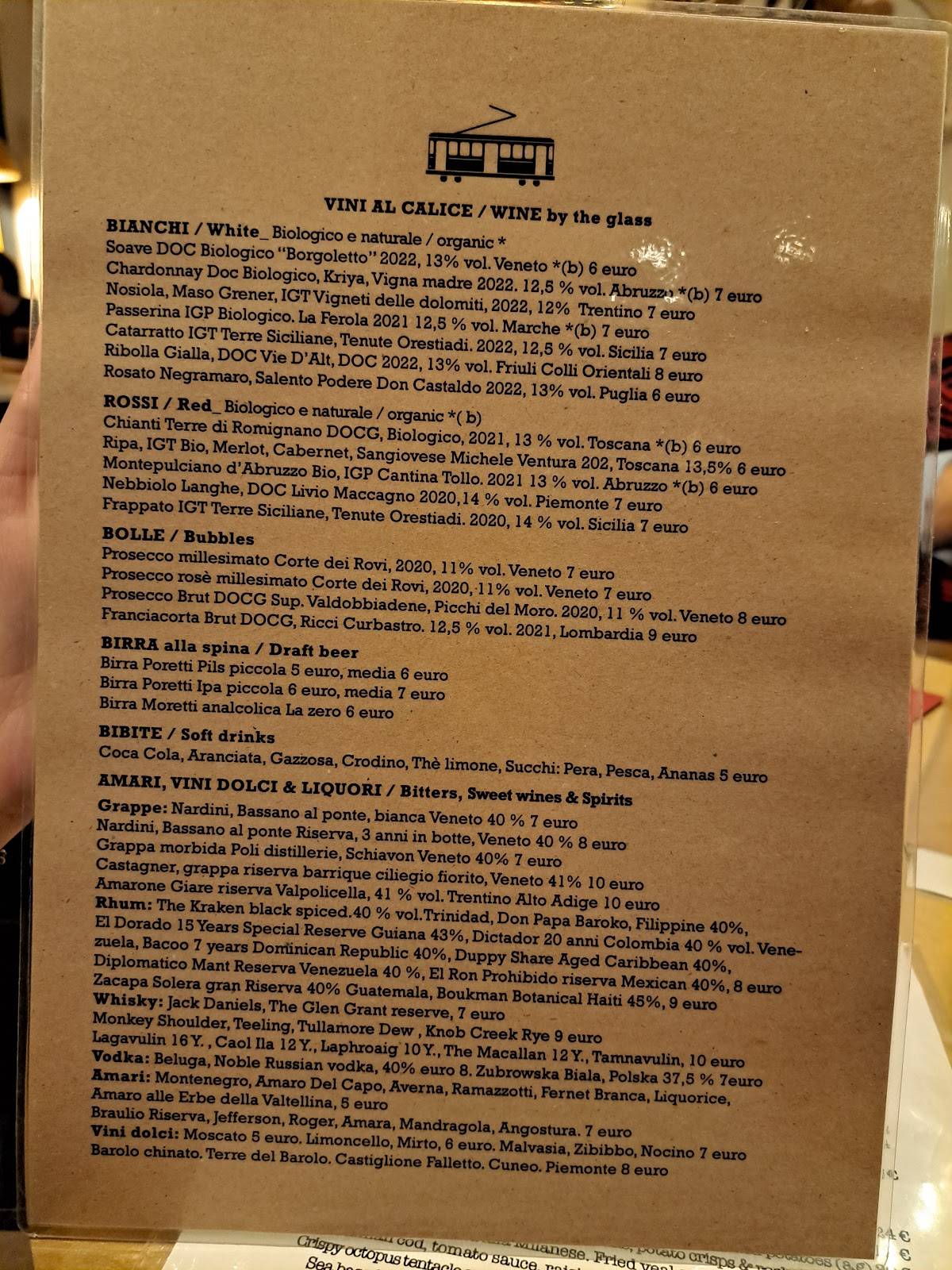 Menu di Tram Tram 