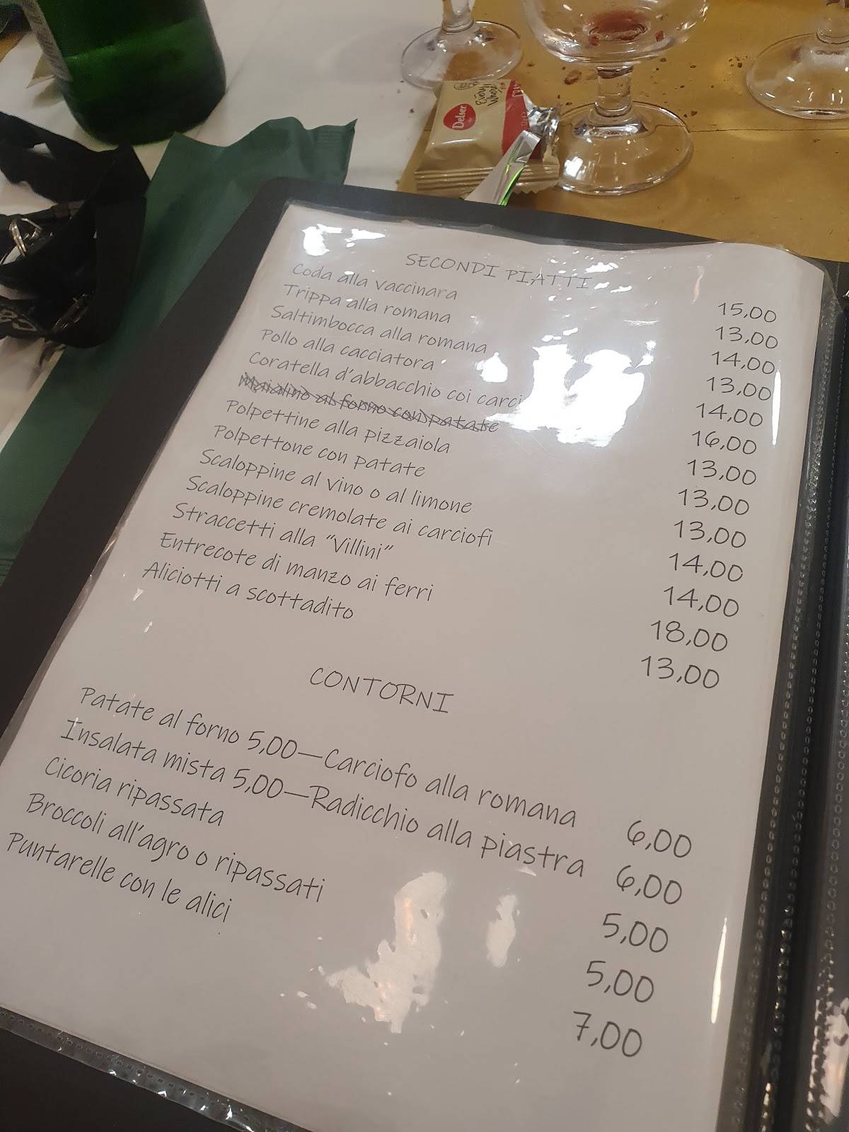 Menu di Trattoria Ai Villini 