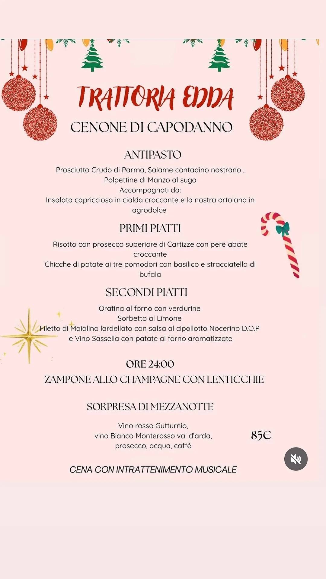 Menu di Trattoria Edda 