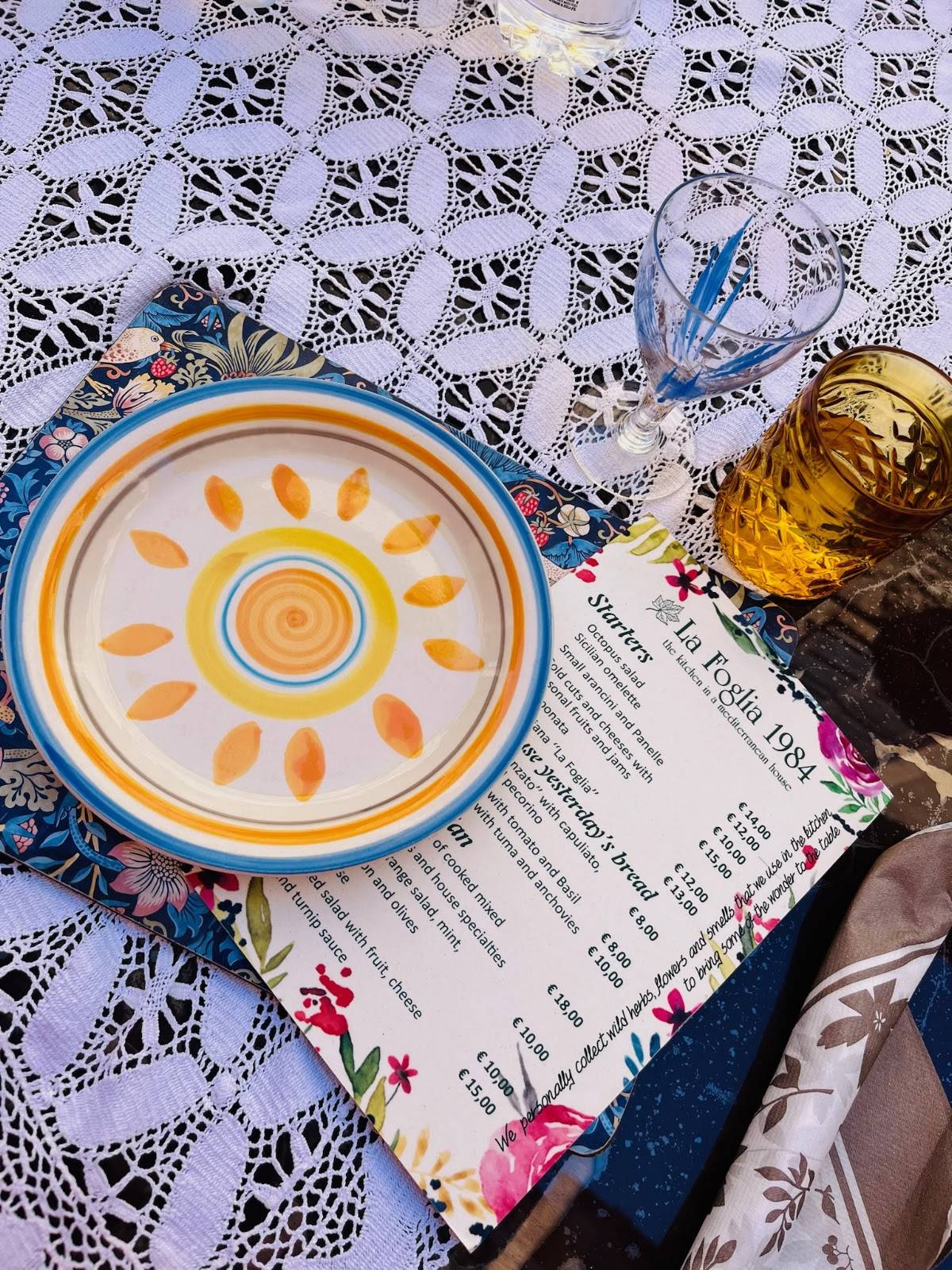 Menu di Trattoria La Foglia 