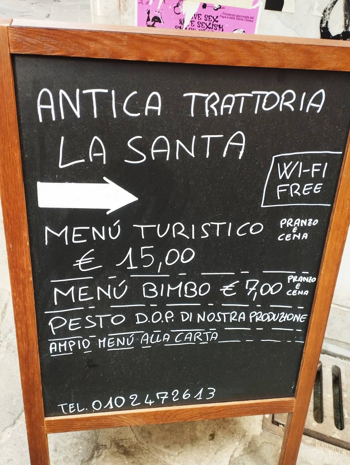 Menu di Trattoria La Santa 