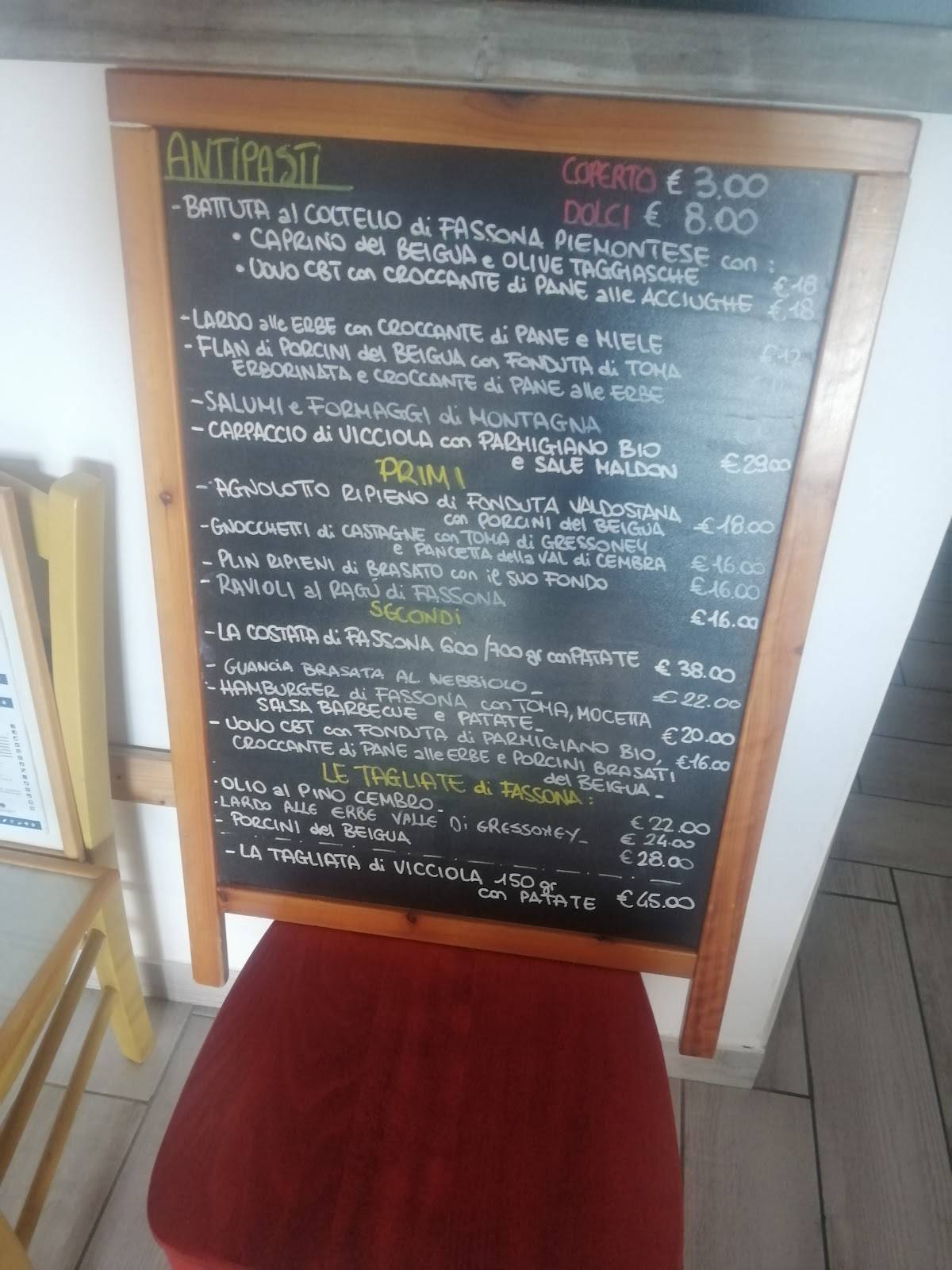 Menu di Trattoria ai Cacciatori 