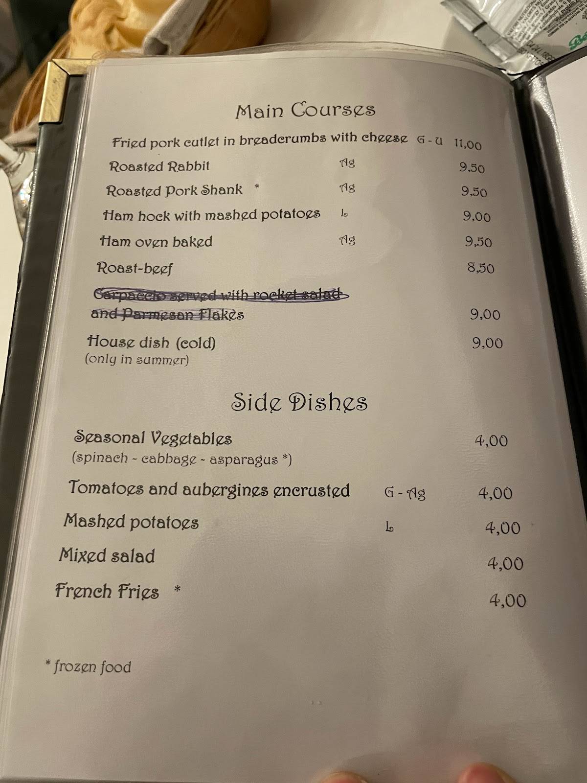 Menu di Trattoria dell' Autotreno 
