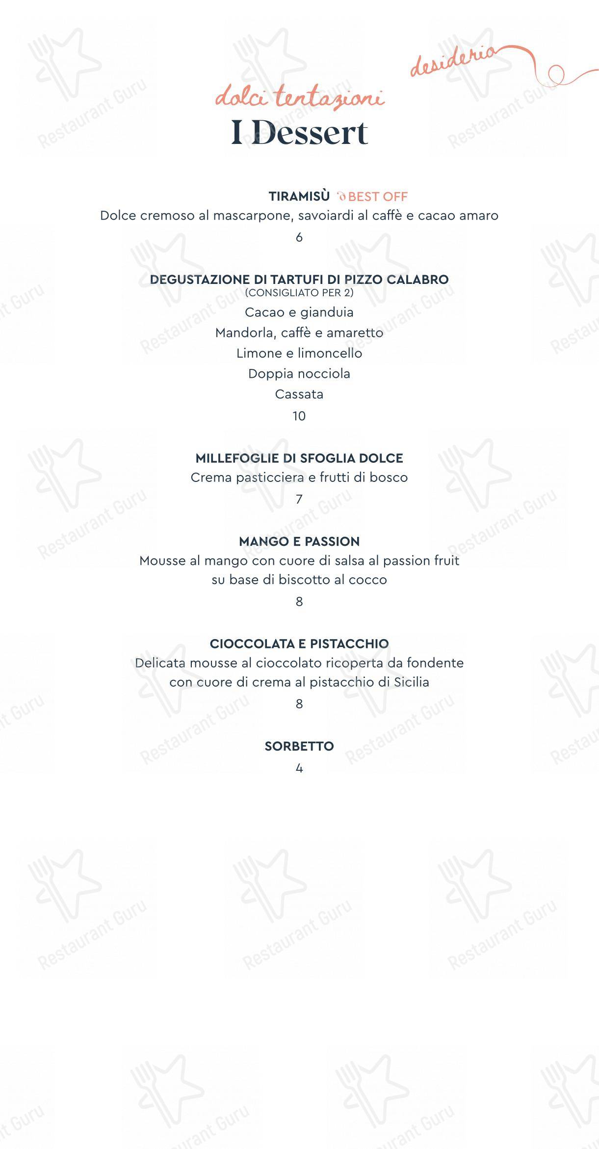 Menu per TREBISONDA Fishbar & Restaurant ristorante