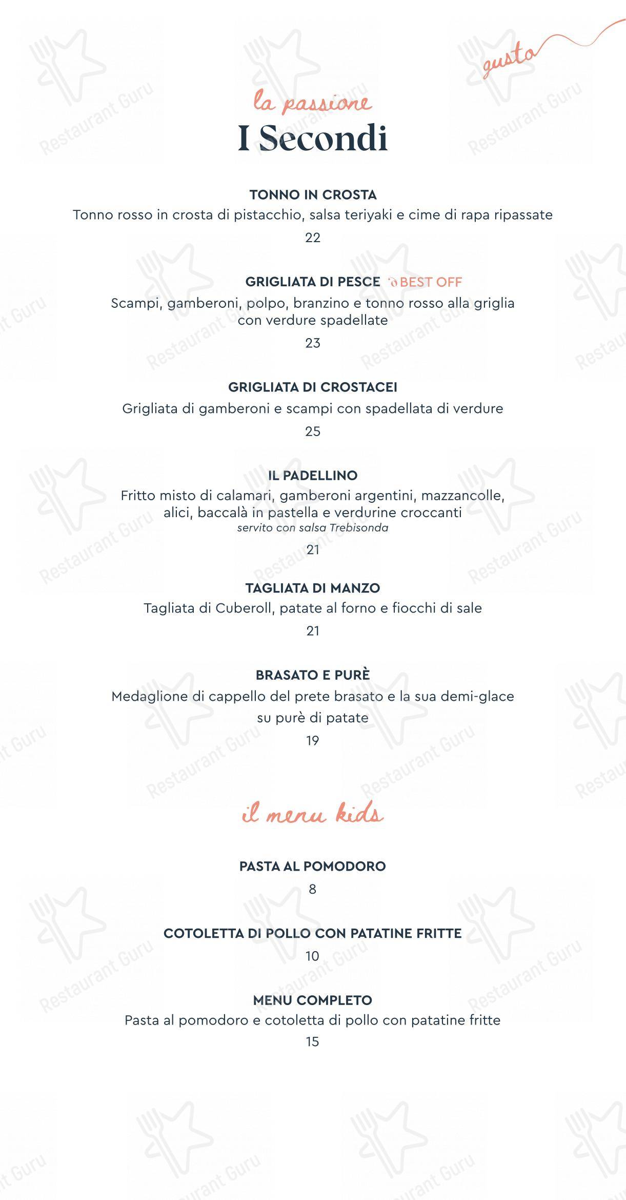 Menu per TREBISONDA Fishbar & Restaurant in Lissone