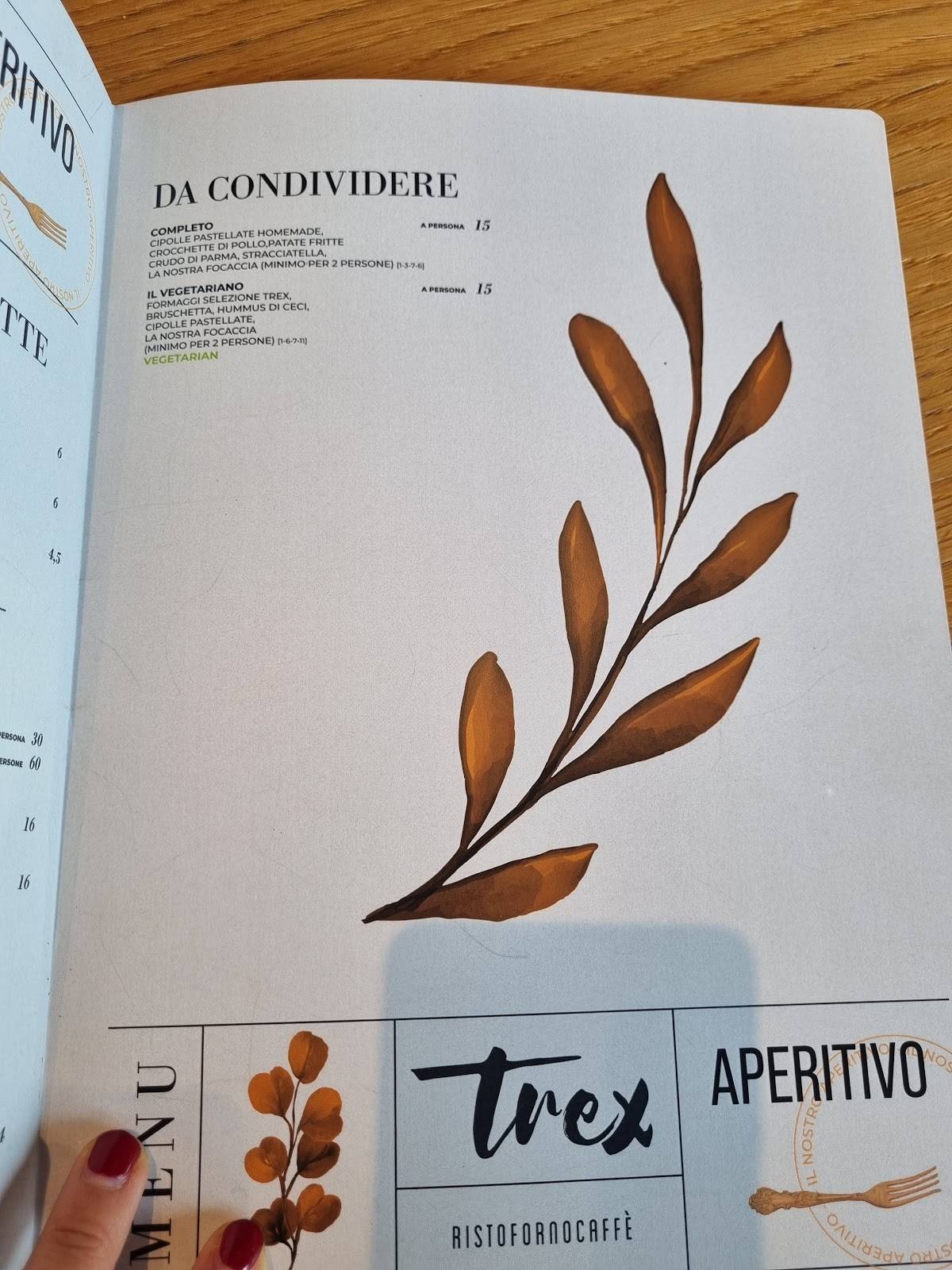 Menu di Trex Ristoforno caffè 