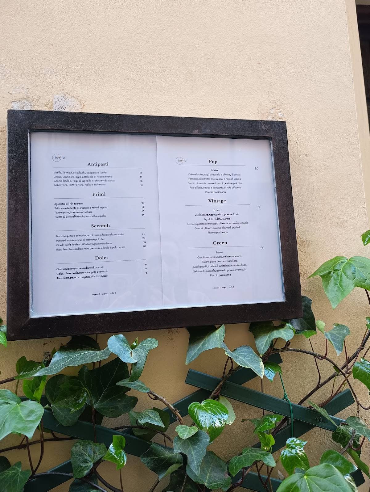 Menu de Tuorlo