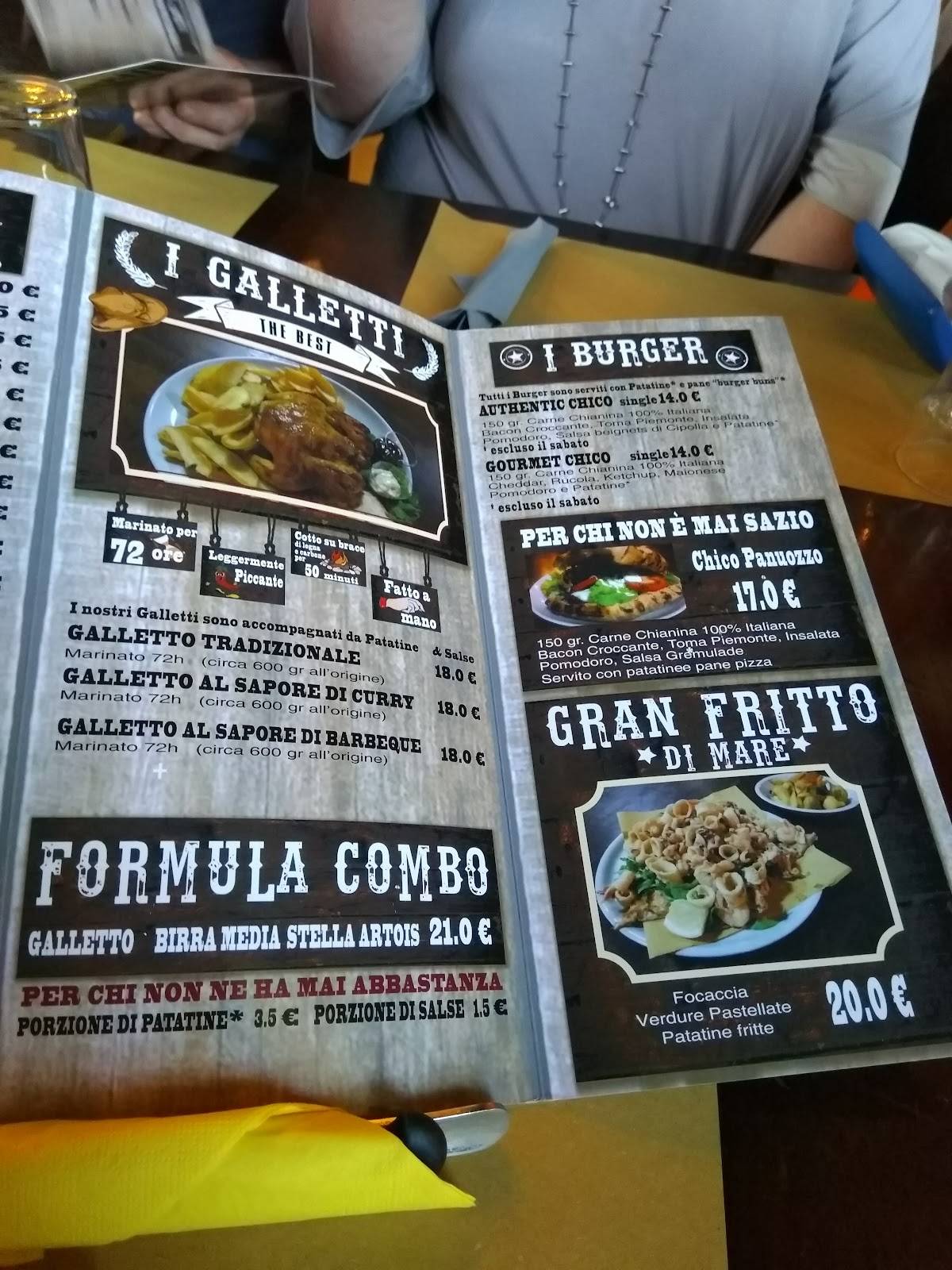 Menu di Chico Gallo 