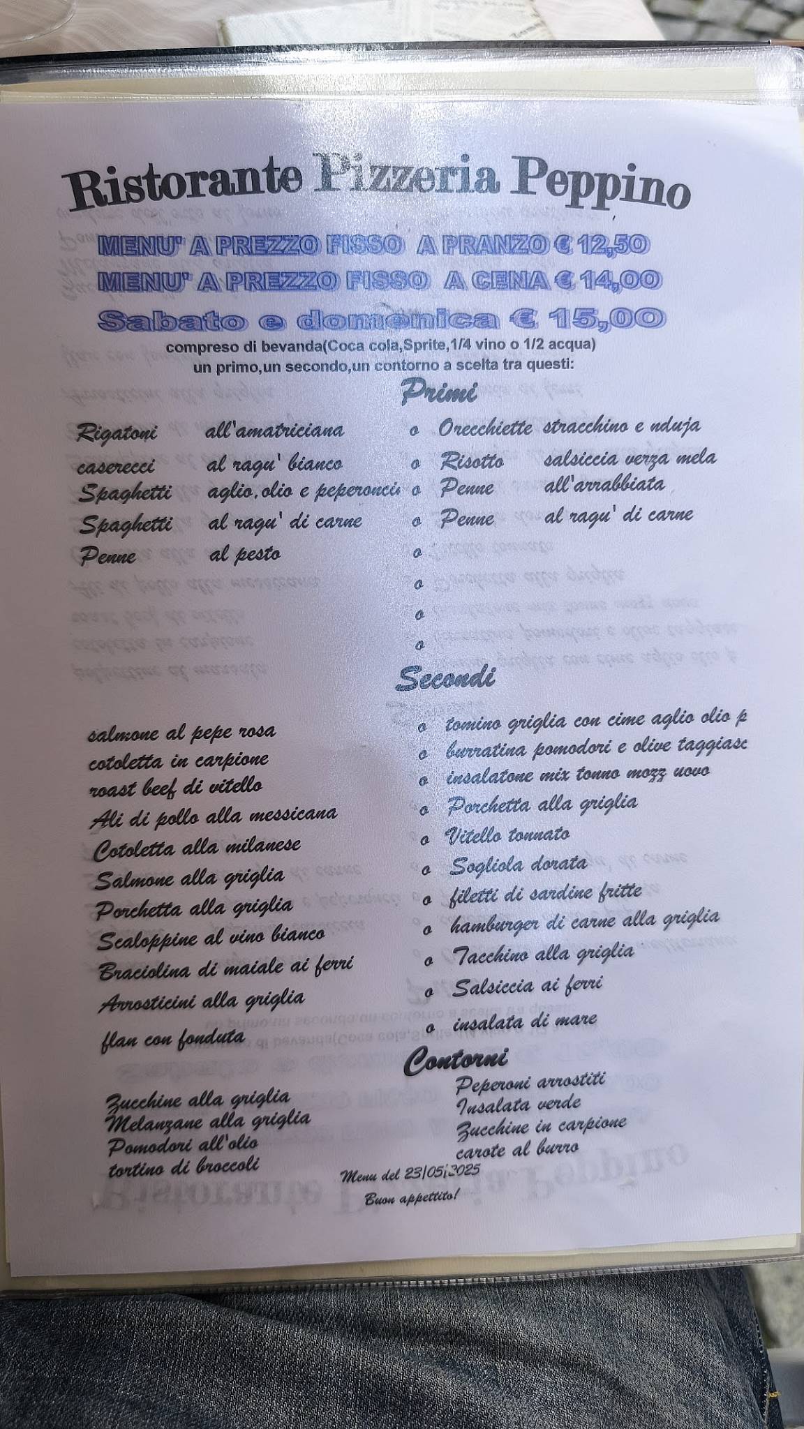 Menu di Da Peppino 