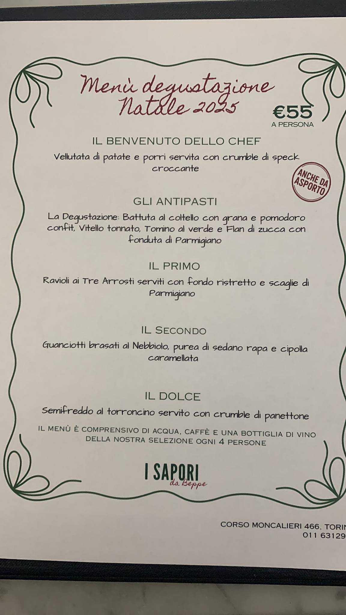 Menu di I Sapori 