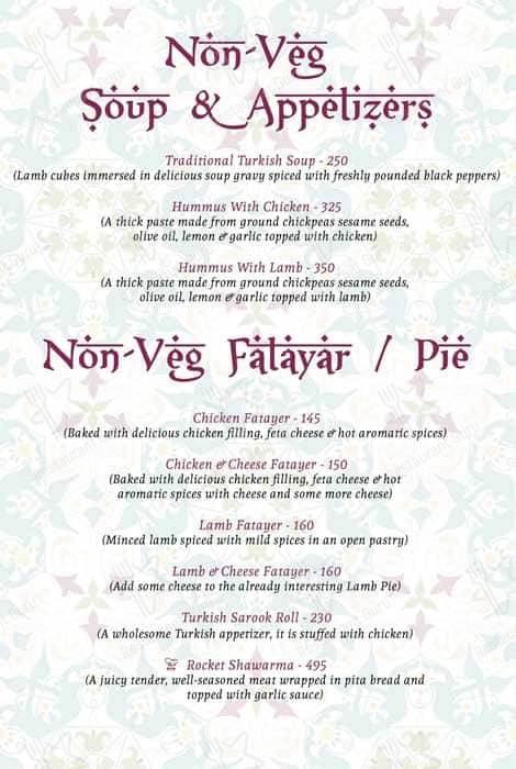 Turkey Central menu