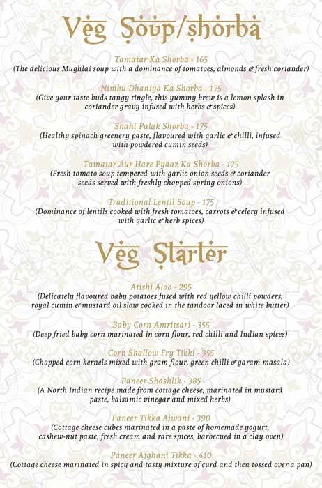 Turkey Central menu