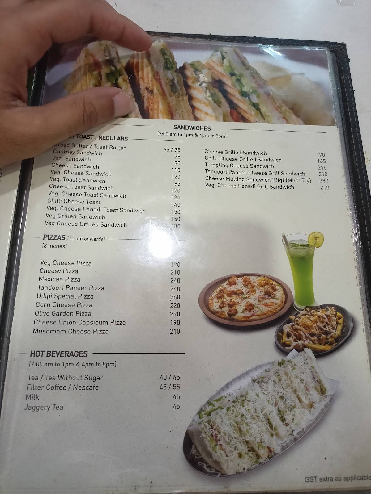 UDIPI REFRESHMENT menu
