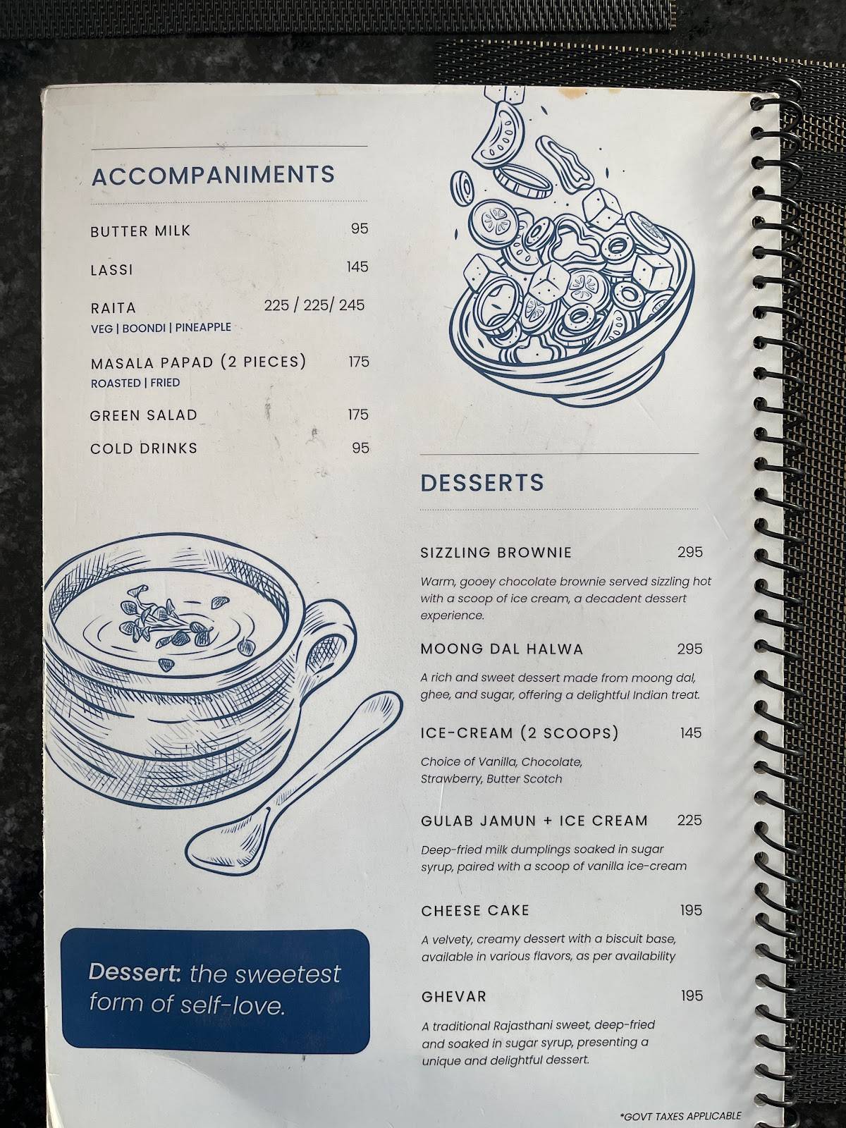 The Toast House menu