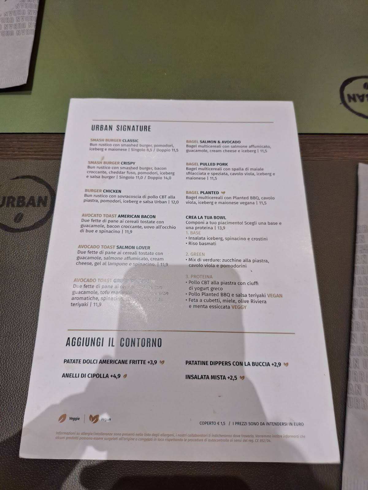 Menu di Urban House 