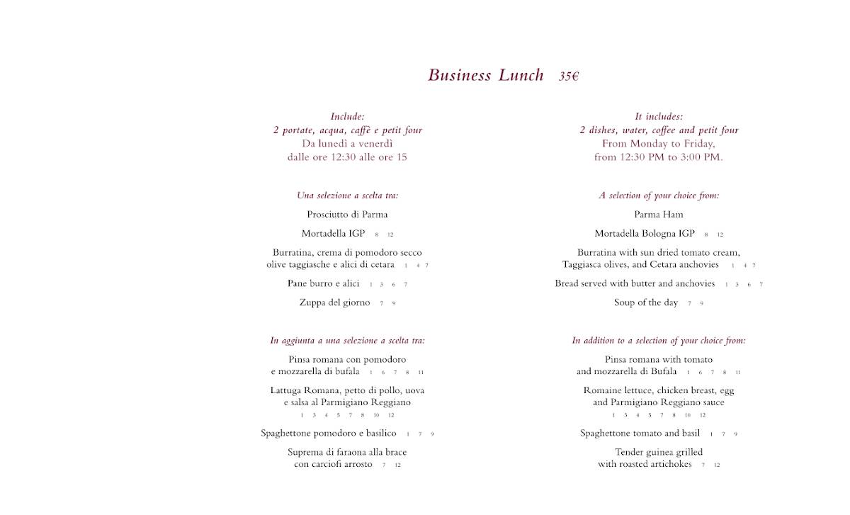 Menu de VICI Bistrot & Ristorante