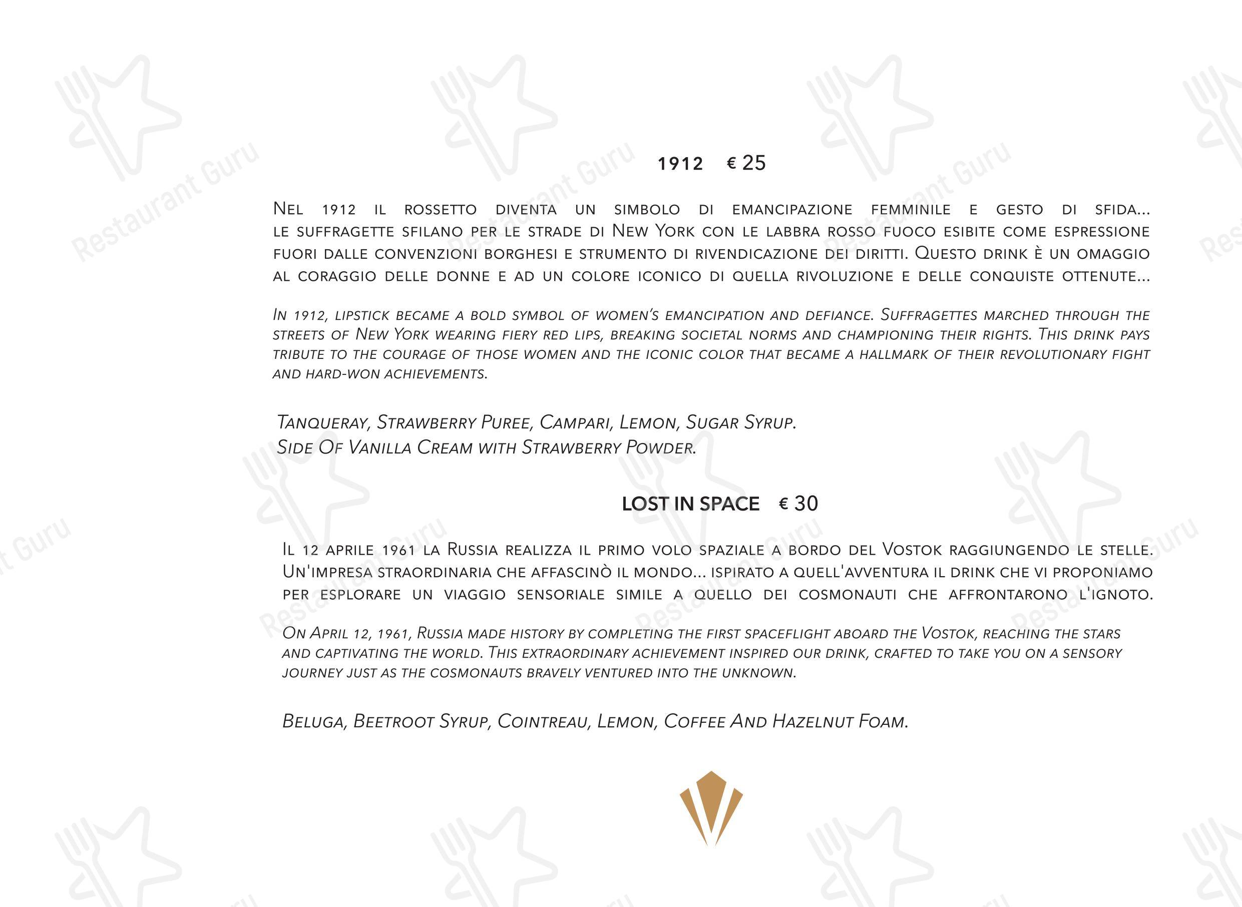Menu di Valentyne Restaurant & Club - Menu bar