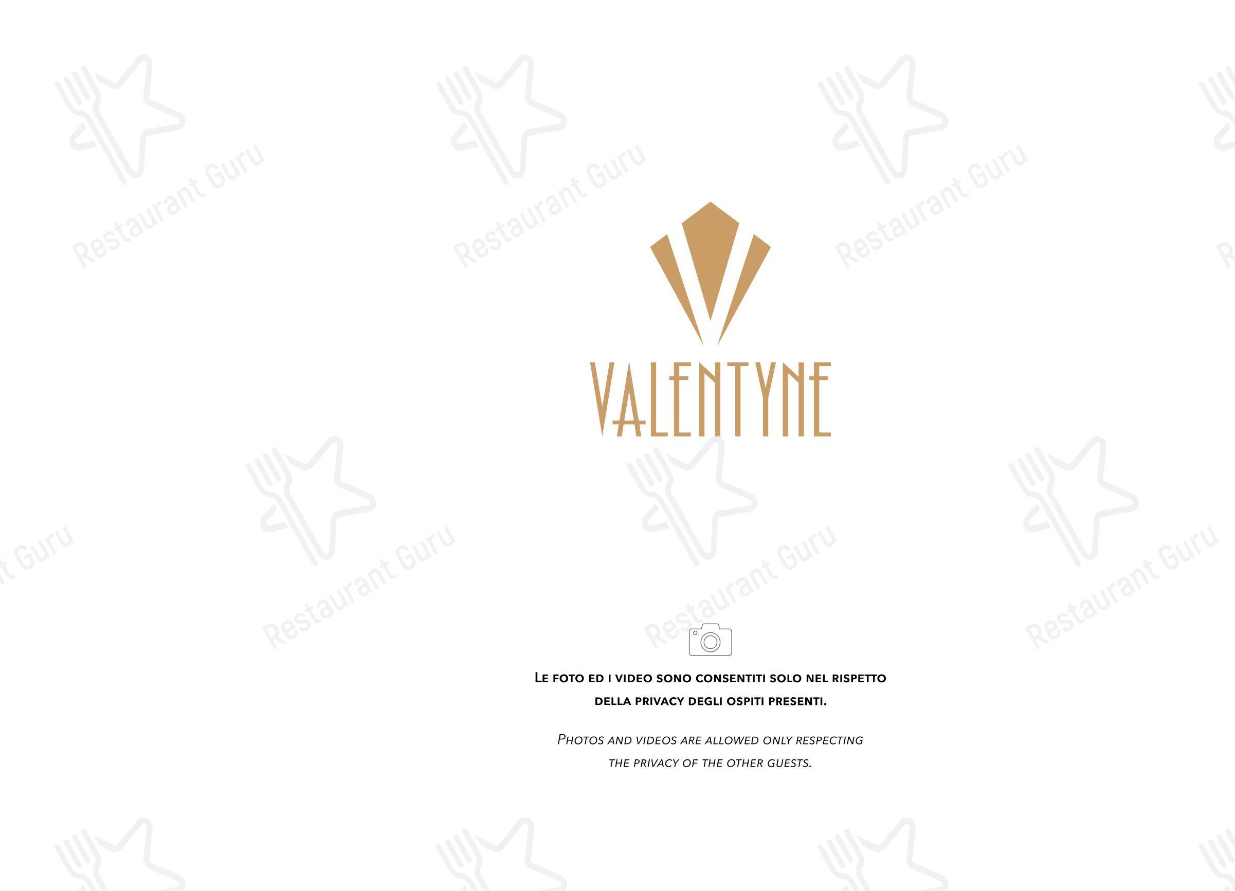菜单 per Valentyne Restaurant & Club in Roma