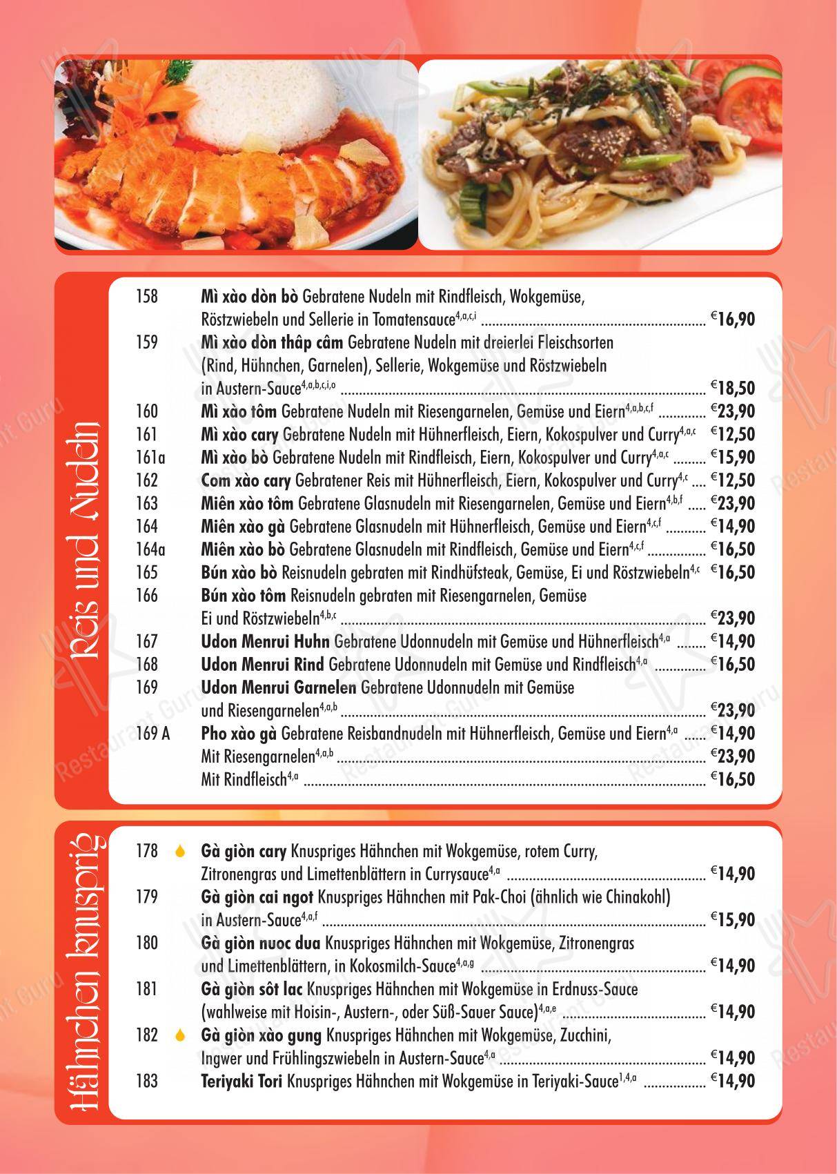 VanDo dans Erding - Menu