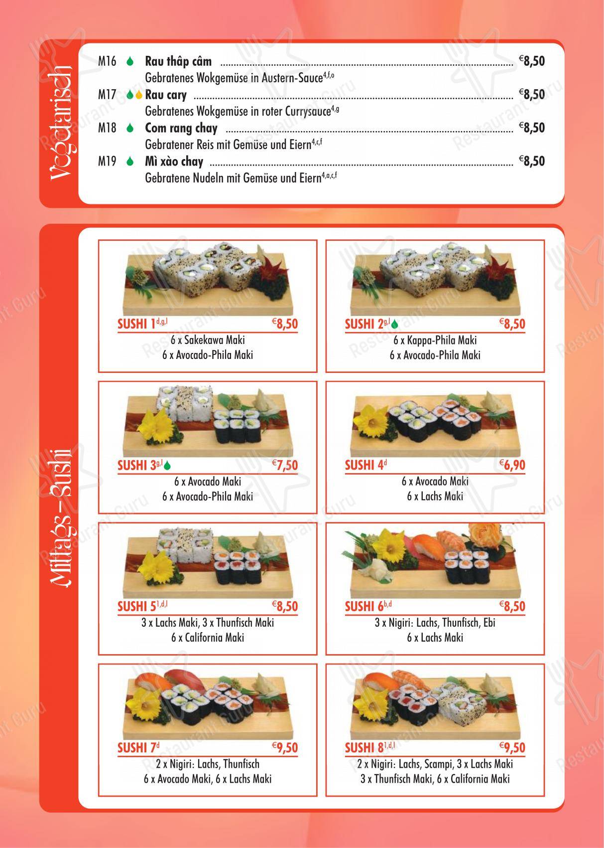 Menu pour VanDo dans Erding