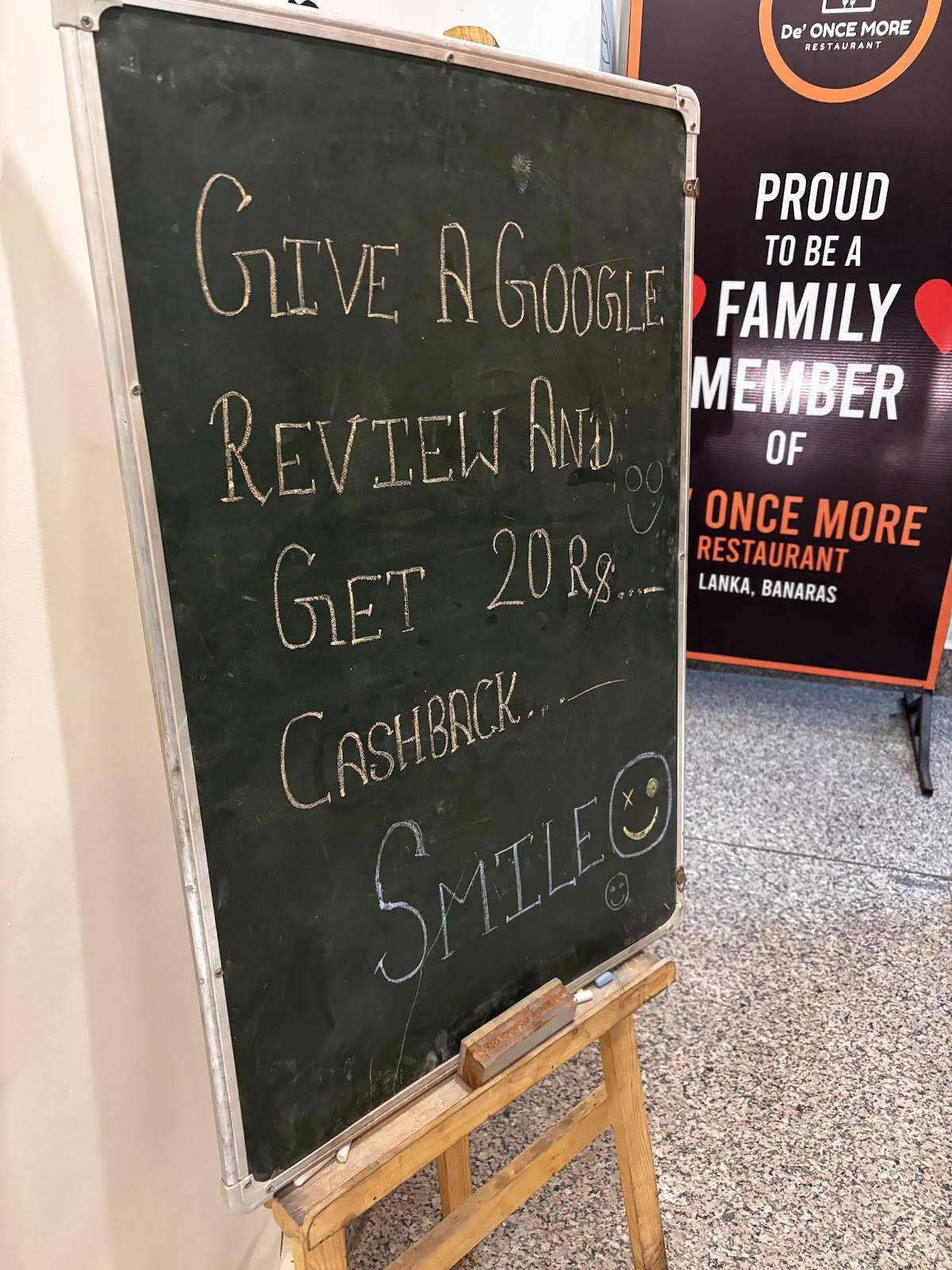 De Once More Cafe & Restaurant Best Restaurant in Varanasi Best Cafe in Varanasi menu