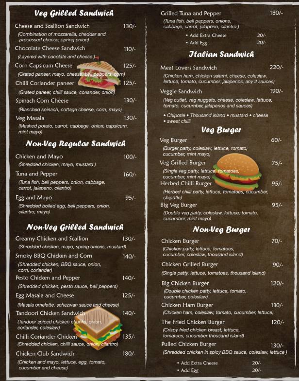 Cafe Brosten menu