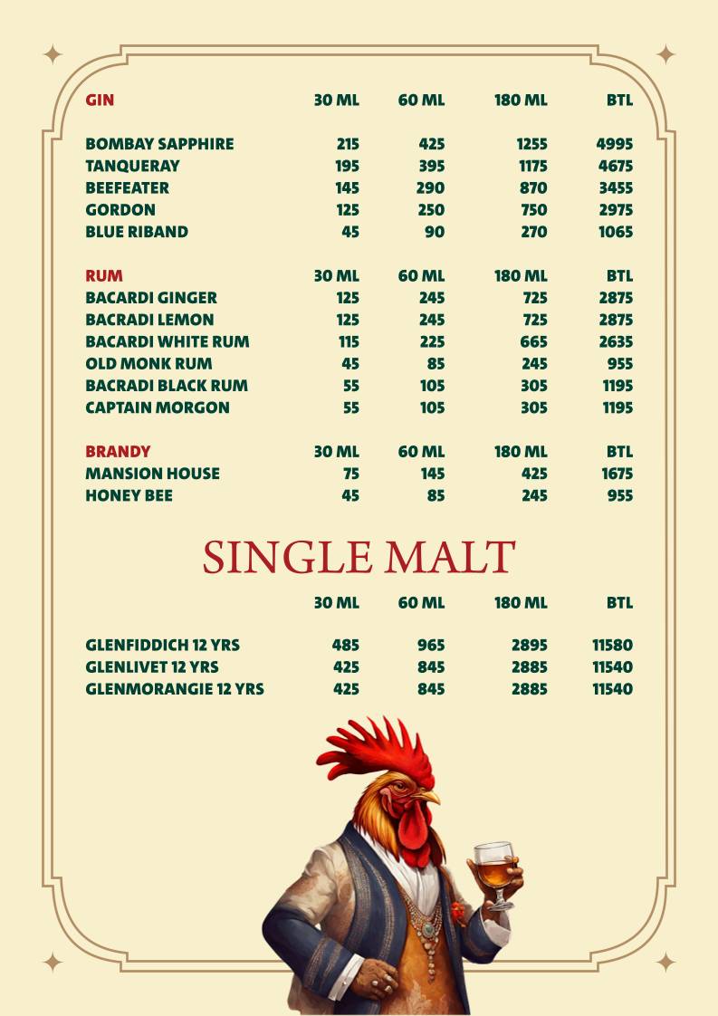 Farmhouse Sea n Sand menu