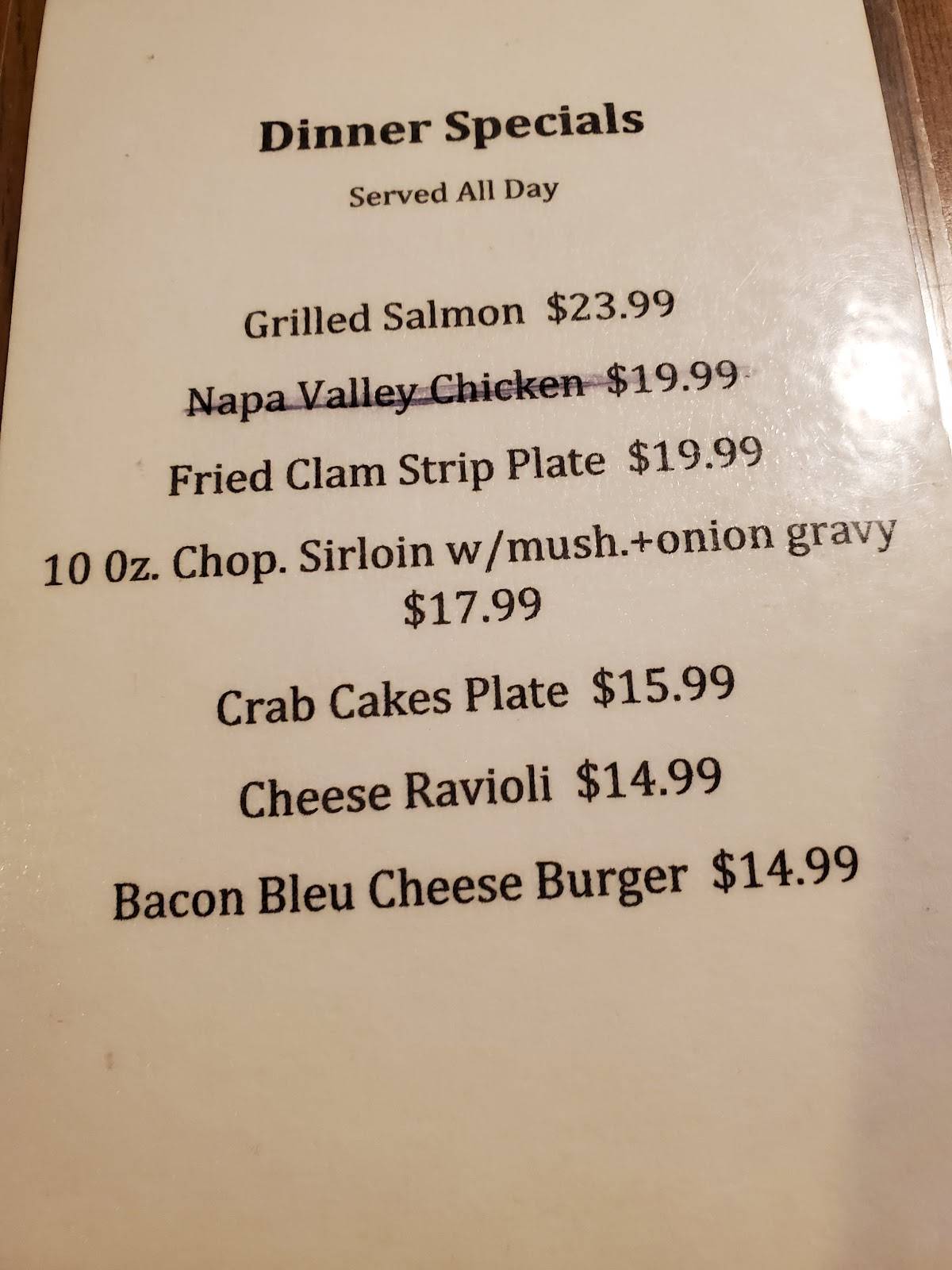 Menu at Vel's Family Restaurant & Lounge, Wareham