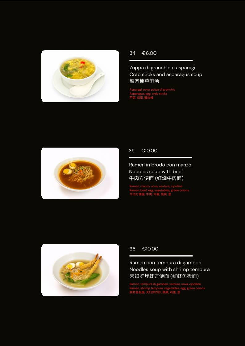 Menu di Ristorante Sushi Venezia Asia - 亞洲飯店 