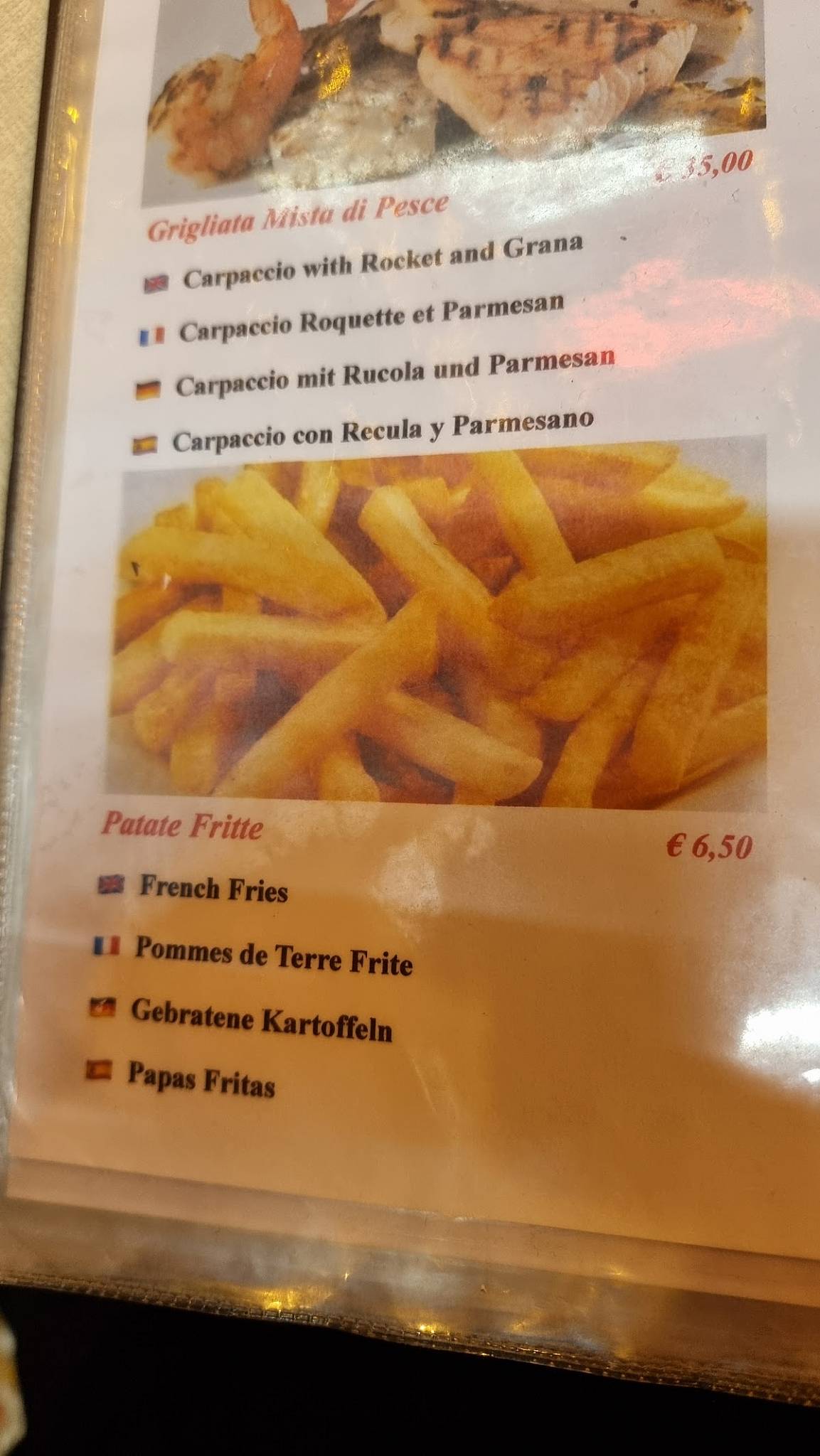Menu di TRATTORIA AL POGGIO 