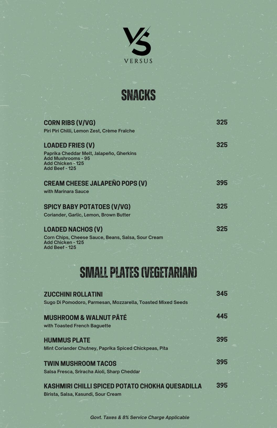 Versus menu