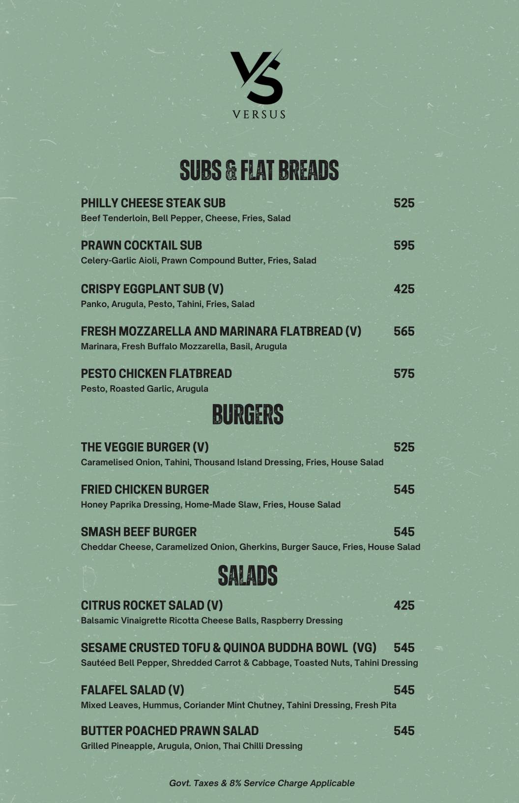 Versus menu