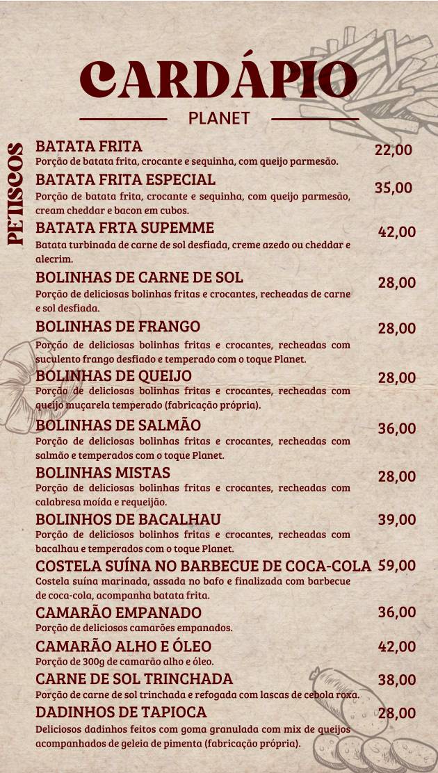 Very Pizzas cardápio
