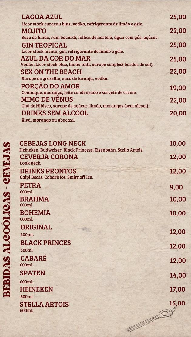 Very Pizzas cardápio
