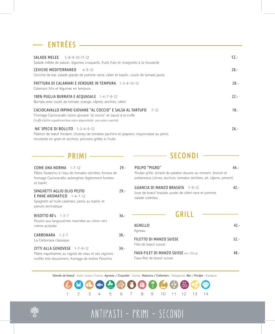 Menu di Vicolo39 