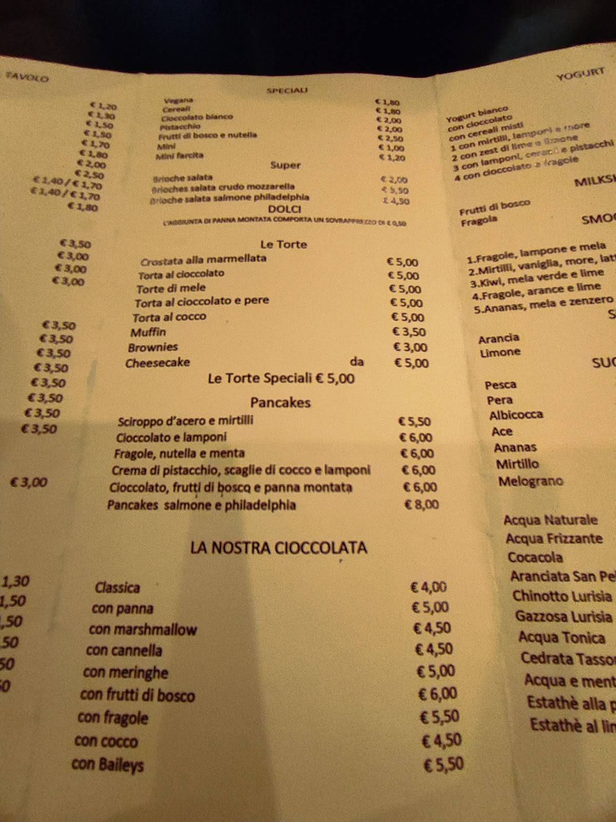 Menu di Victoria - Coffee Lounge Restaurant Shop Pavia 
